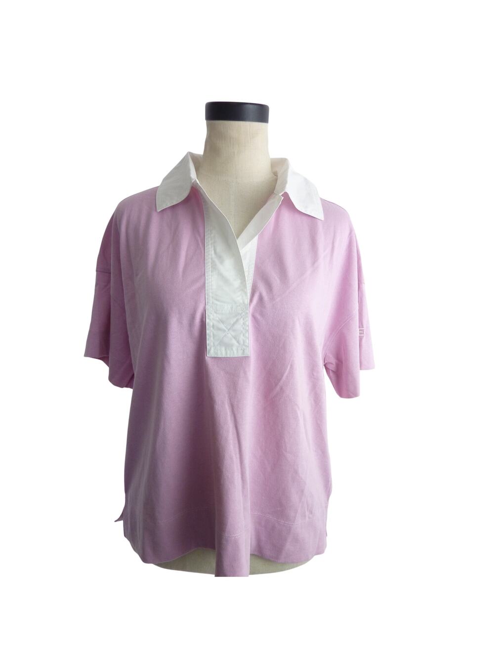 NWOT Everlane The Retro Jersey Polo Mauve Bone Purple size XS